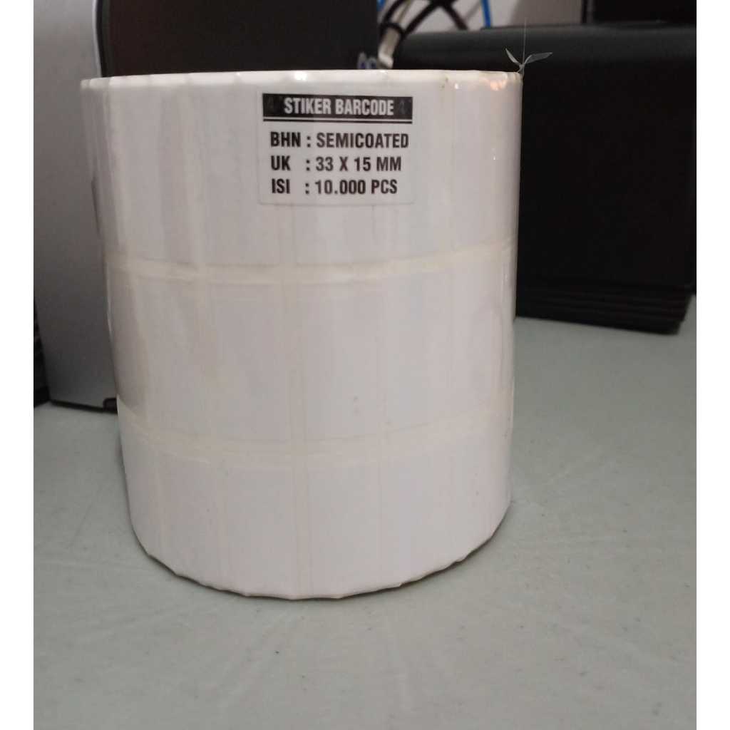 

Sticker Label Barcode 3 line ukuran 33x15 mm 33x15mm 33 x 15 mm sticker semicoated isi 10.000 pcs