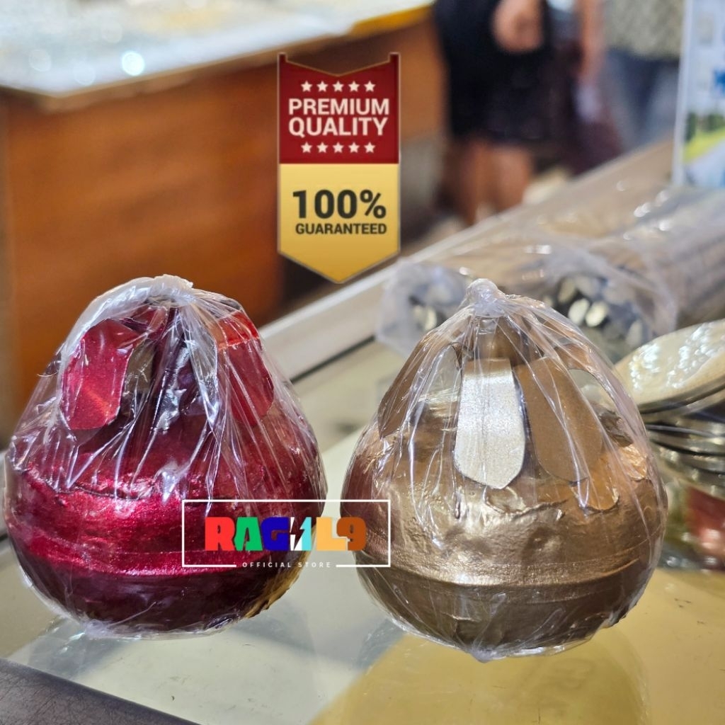 Buhur madat apple timah merah dan gold ukurang sedang