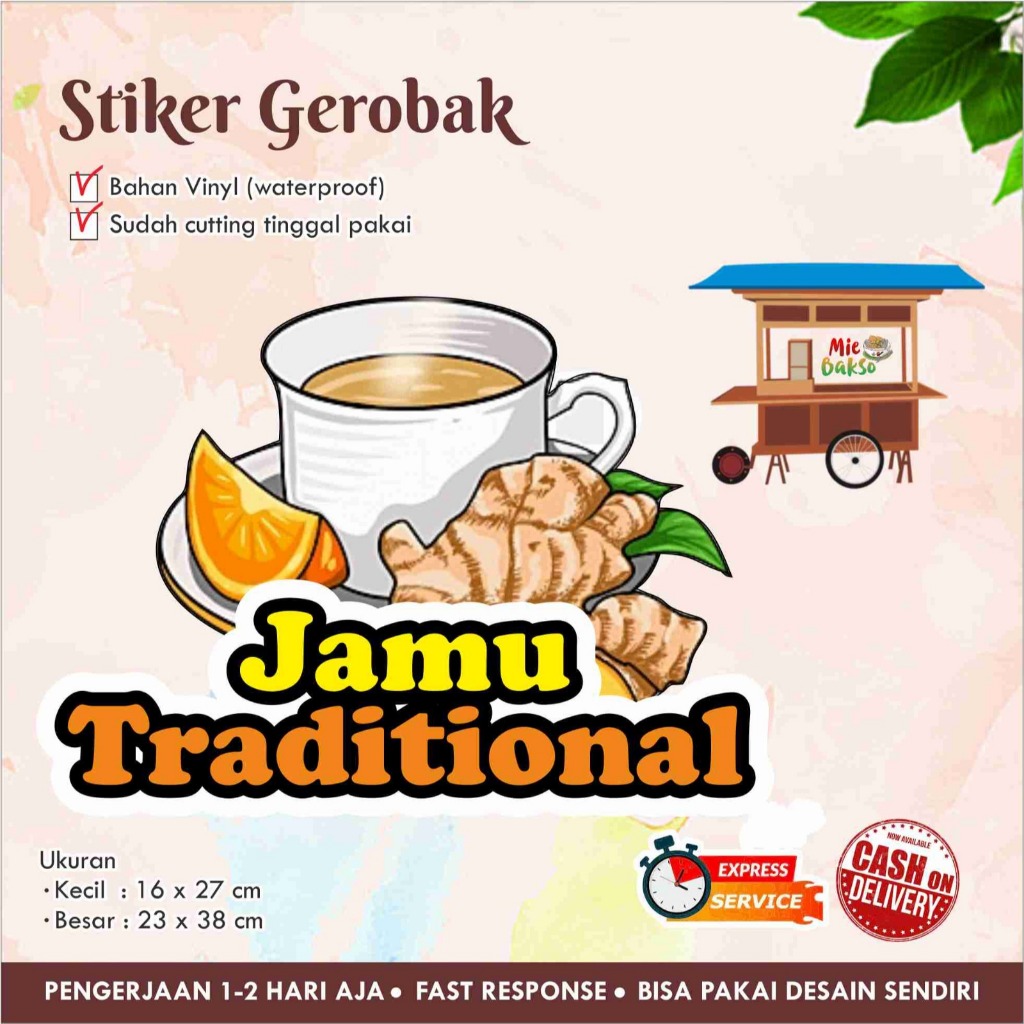 

STIKER KACA GEROBAK VINYL JAMU TRADISIONAL