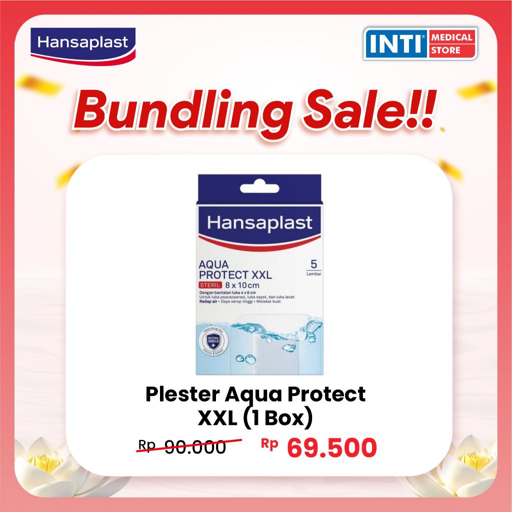 BUNDLING | Hansaplast Aqua Protect XXL 1 BOX (5 PCS) | Plester P3K Waterproof | Melindungi Luka