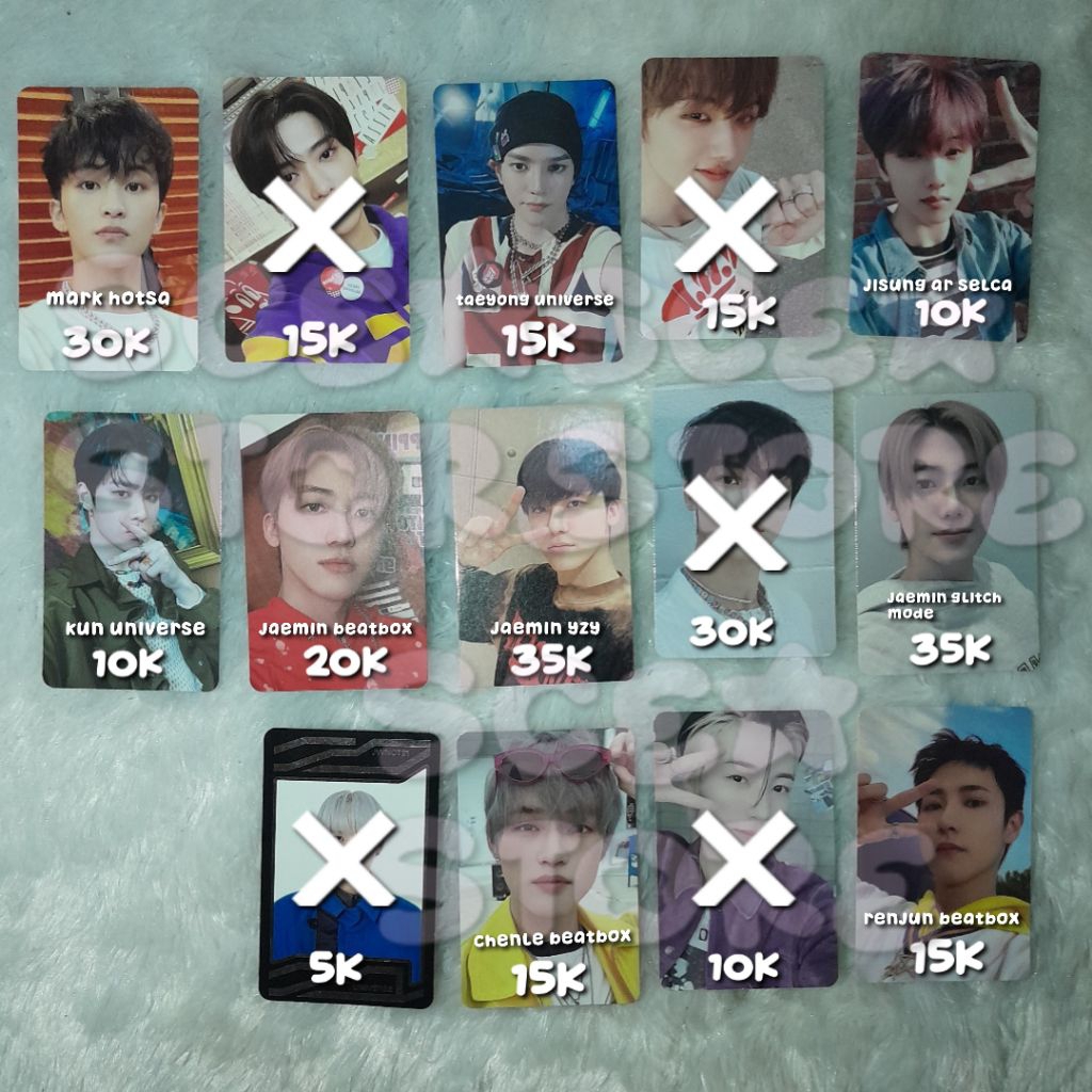 wts pc photocard nct mark lee sticker hot sauce taeyong universe jisung ar beatbox kun jaemin yzy gl