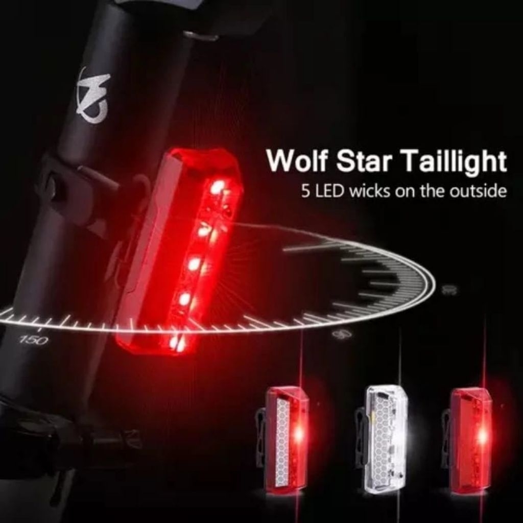 kode 113 lampu sepeda motor belakang senter 5 mode LED/lampu sepeda motor