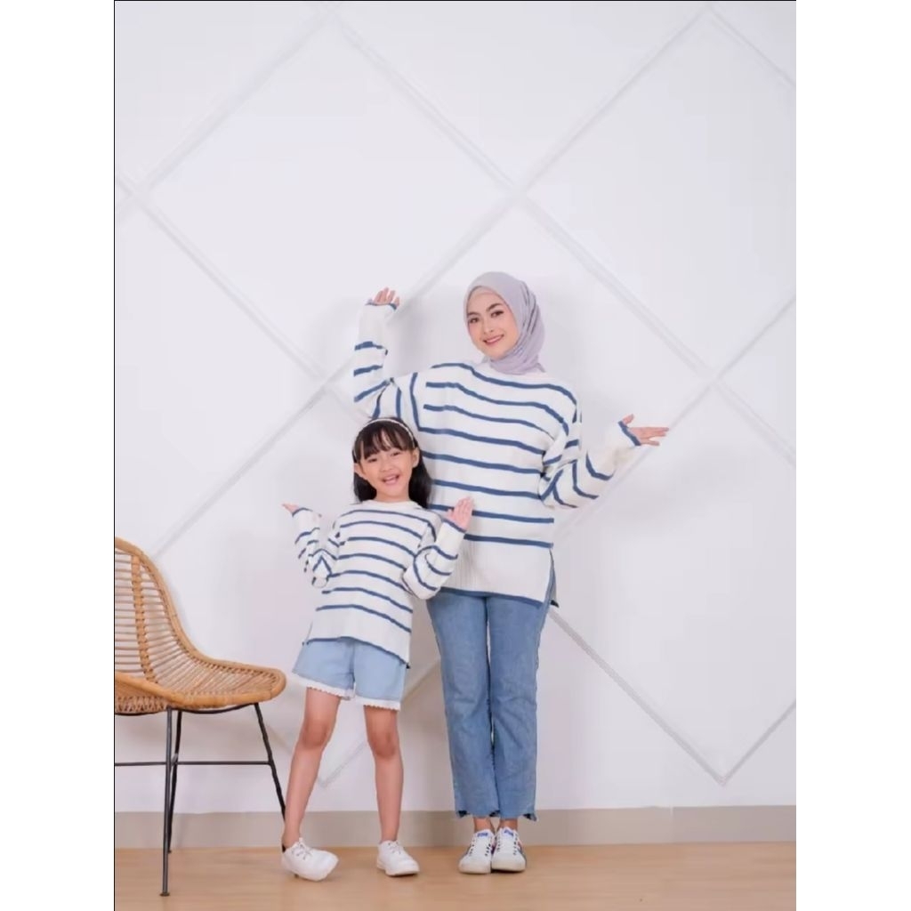 Millea Sweater Couple Ibu Anak / Baju Couple Ibu Dan Anak Perempuan / Cardingan Couple Ibu Dan Anak 