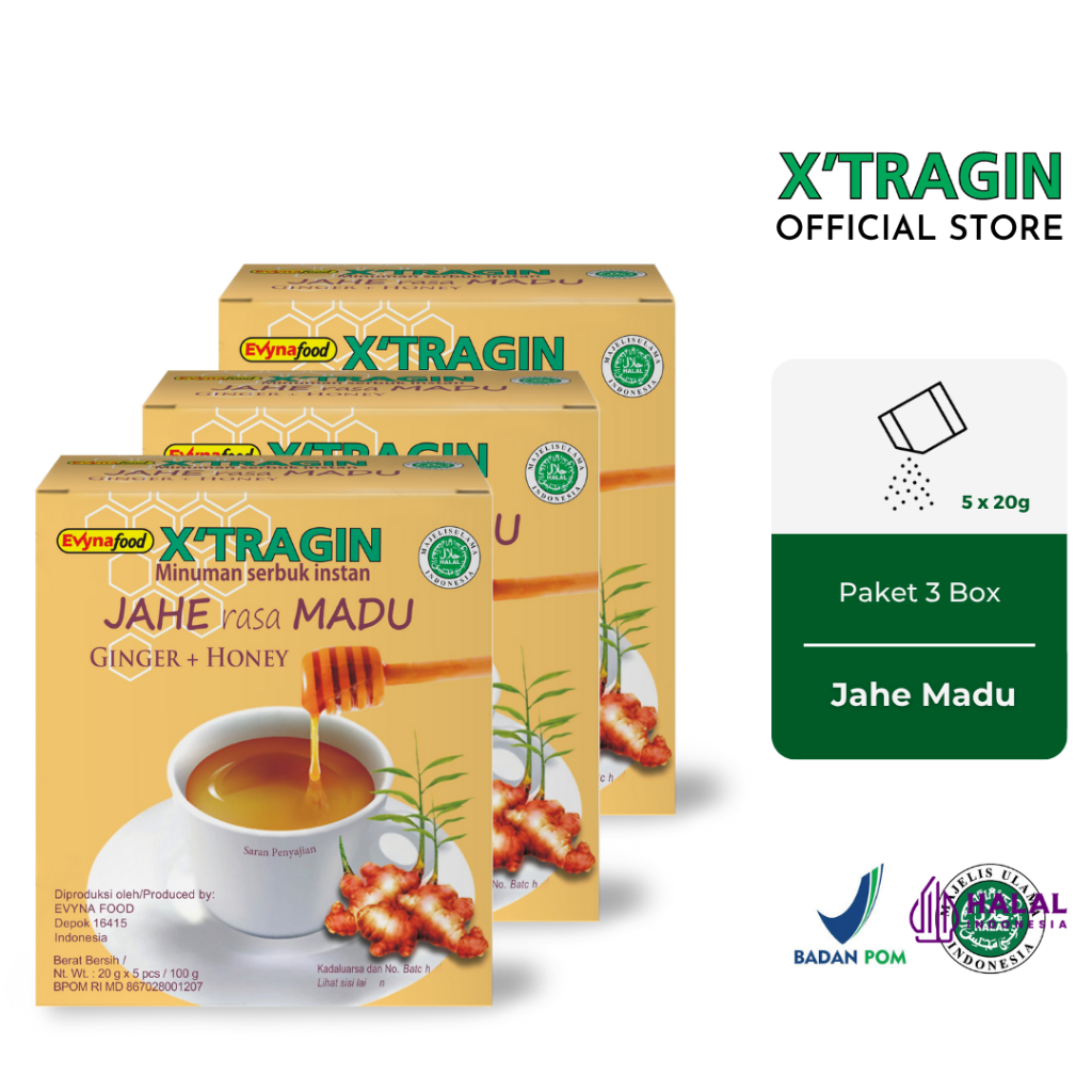 

X'TRAGIN Jahe Madu Paket 3 Box Minuman Bubuk