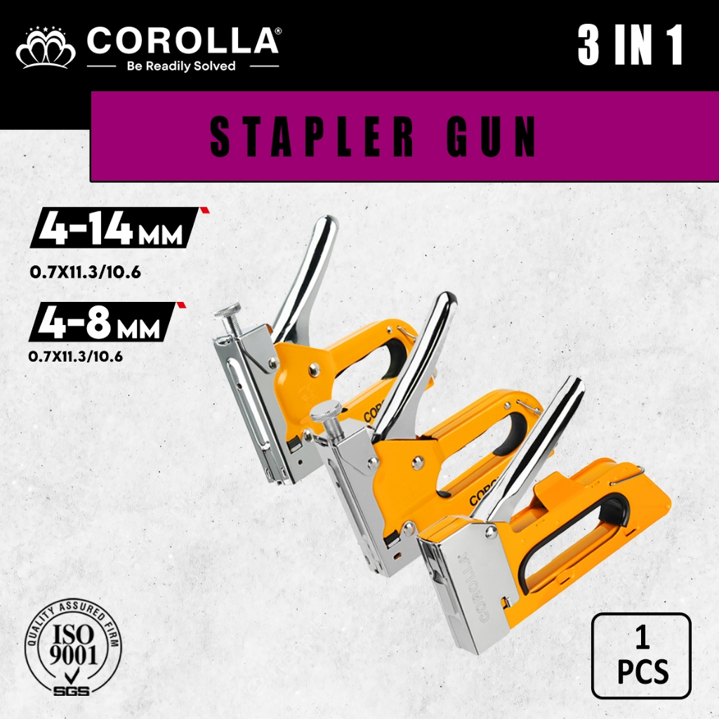 

Corolla CB460103 Staples Staple Gun 3 in 1 Way Heavy Duty Staples Tembak Hekter Jok