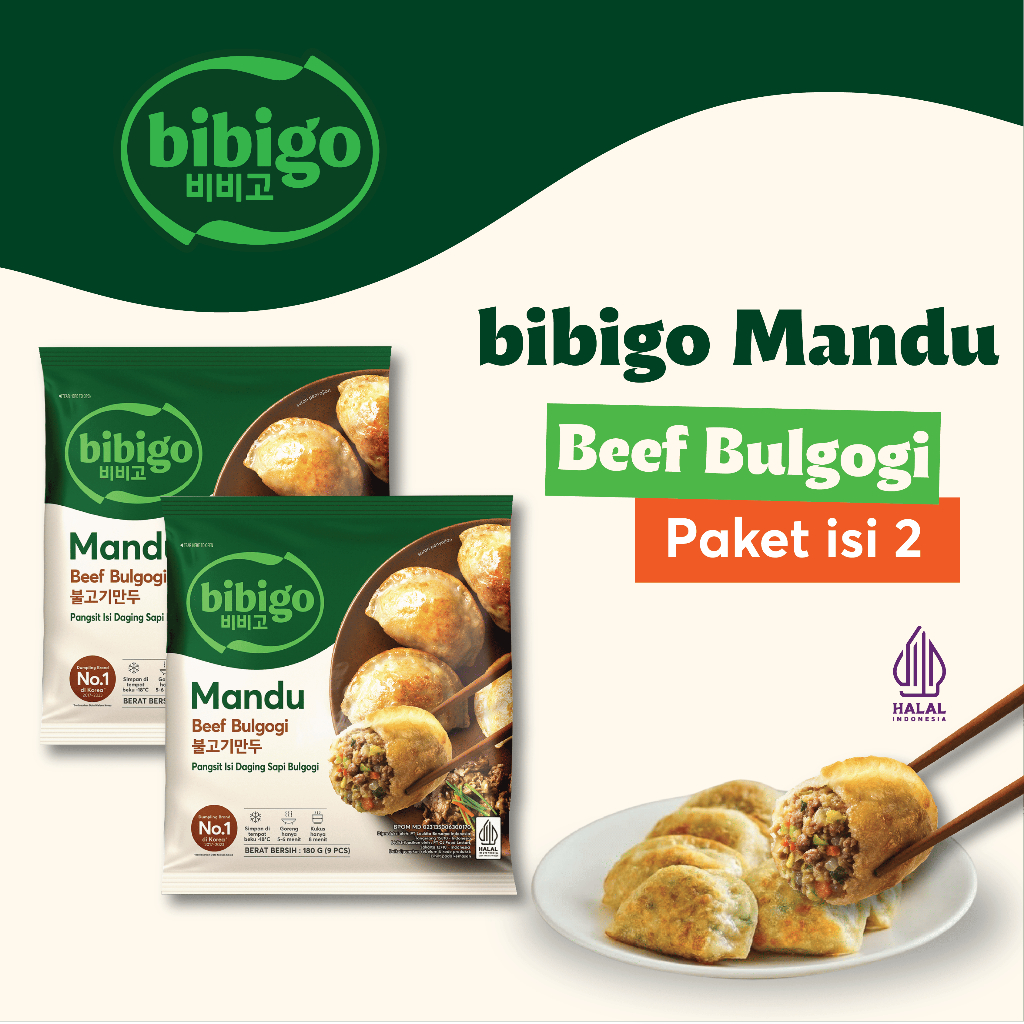 

Twinpack - bibigo Mandu Beef Bulgogi 180 Gram