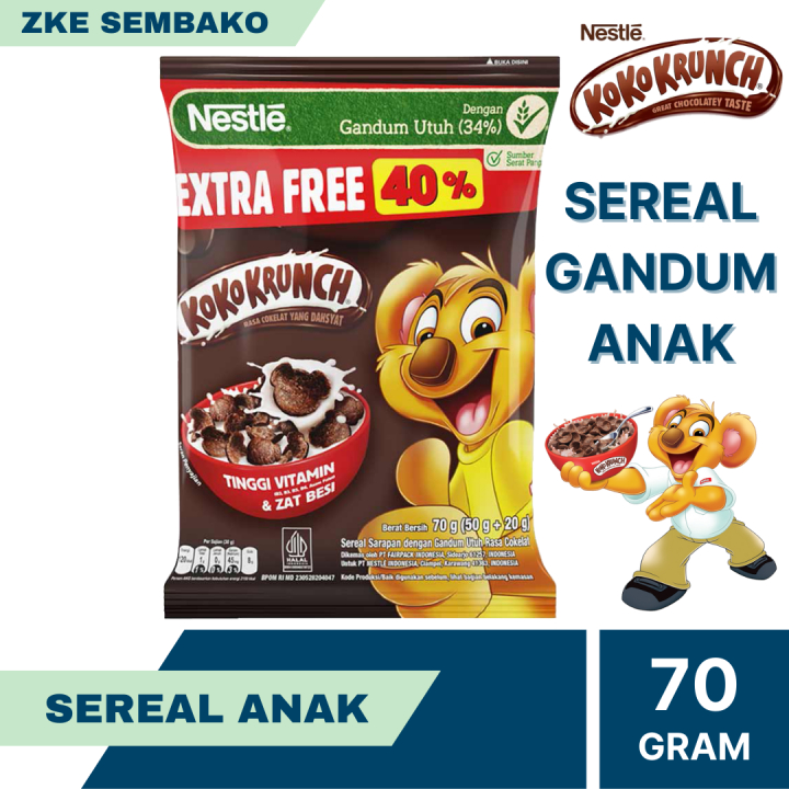 

[oddsolshop] pekanbaru/Nestle Koko Krunch 70GR Sereal Snack Gandum Utuh Rasa Cokelat Coklat Dahsyat