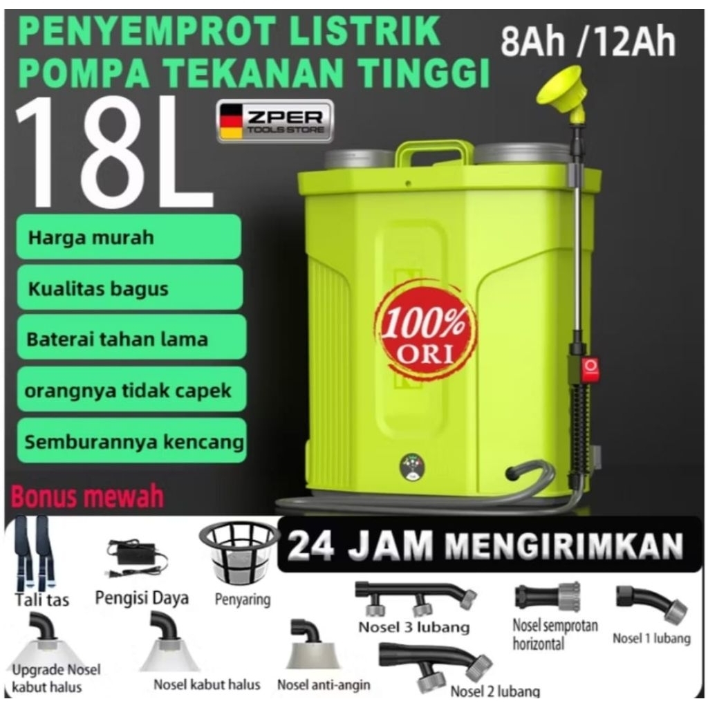 ZPER Tangki Sprayer 18 Liter Alat Semprotan Hama Padi
