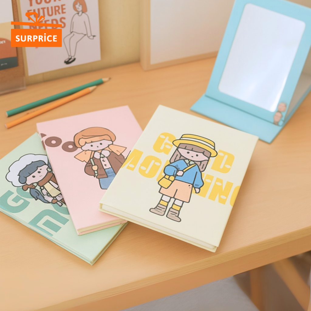 Surprice [Komplit] Cermin Lipat Makeup / Cermin Portable Mini / Cermin Make Up Lipat Estetik & Imut 