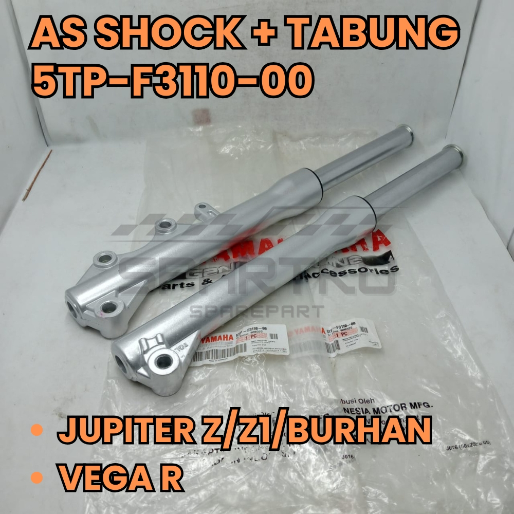 [5TP-F3110-00] AS SHOCK SOK DEPAN + TABUNG ORI ASLI YAMAHA JUPITER Z Z1 BURHAN VEGA R
