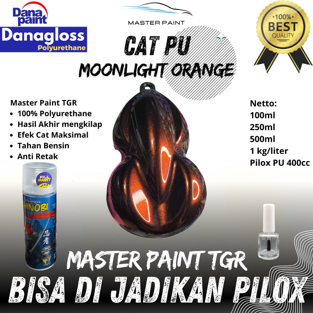 ( BISA DIJADIKAN PILOX ) Cat PU Moonlight Orange | Cat Moonlight oren | Cat Hitam Lembayung orange