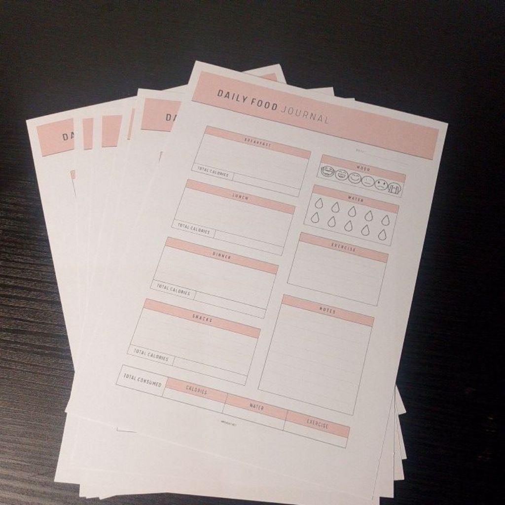 

Daily Food Journal Lembaran