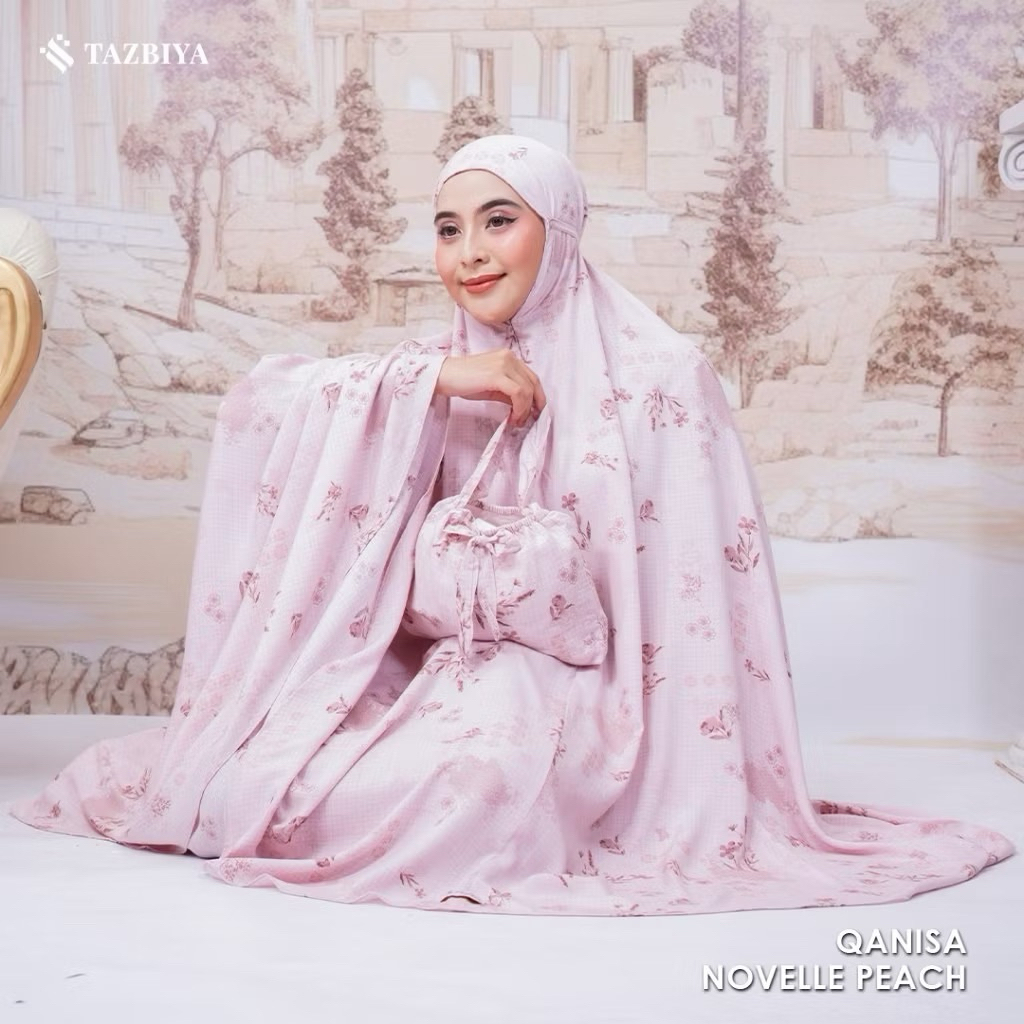ORIGINAL 100% TAZBIYA MUKENA QANISA | Mukena Rayon Dewasa Motif I Mukena Ramadhan Lebaran Jumbo SALE