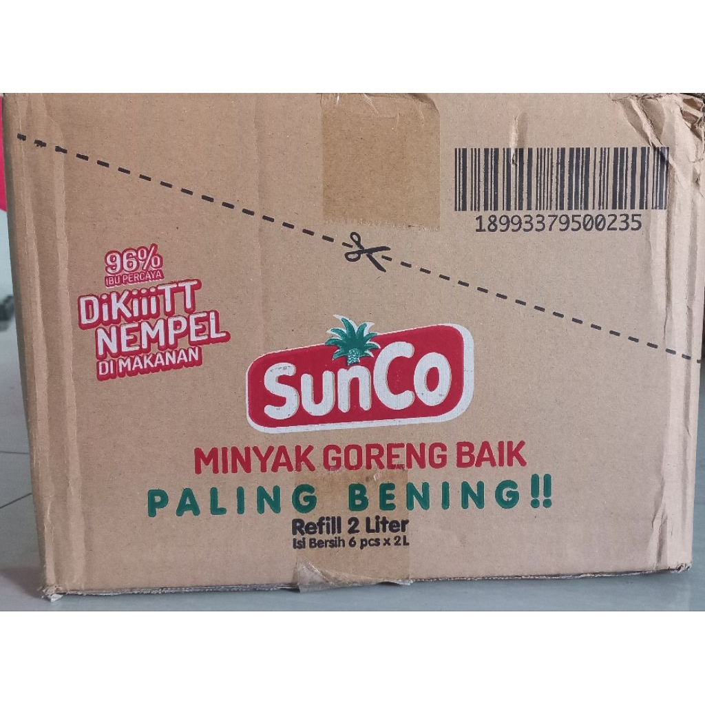 

minyak goreng sunco 2L jual per dus isi 6 pouch