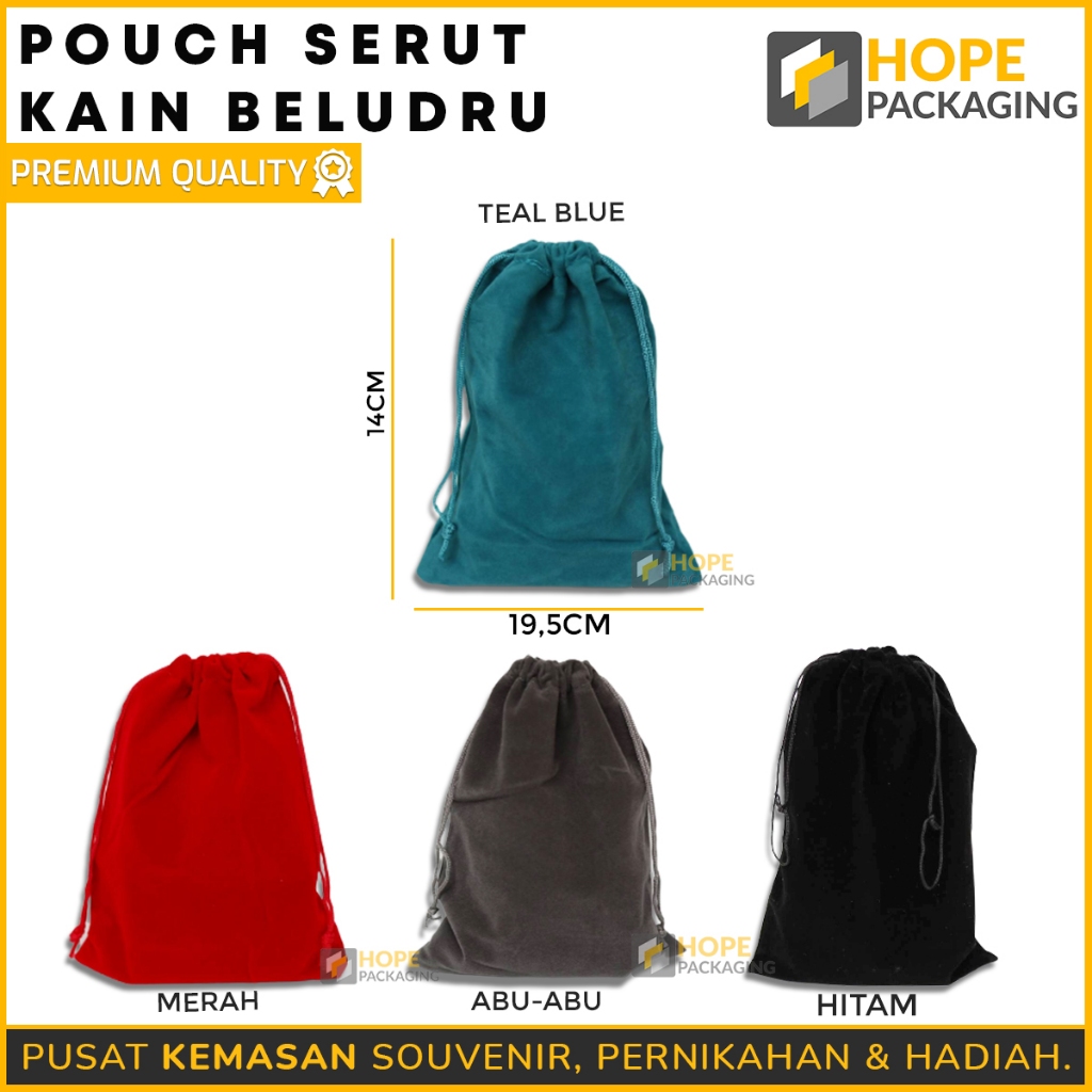 

[Harga / 3 Pcs] Pouch Serut Kain Beludru / Pouch Aksesoris Kosmetik Parfum / Pouch Beludru / Kantong Tali Serut Premium / Pouch Serut Serbaguna / Souvenir / Pouch Beludru Halus