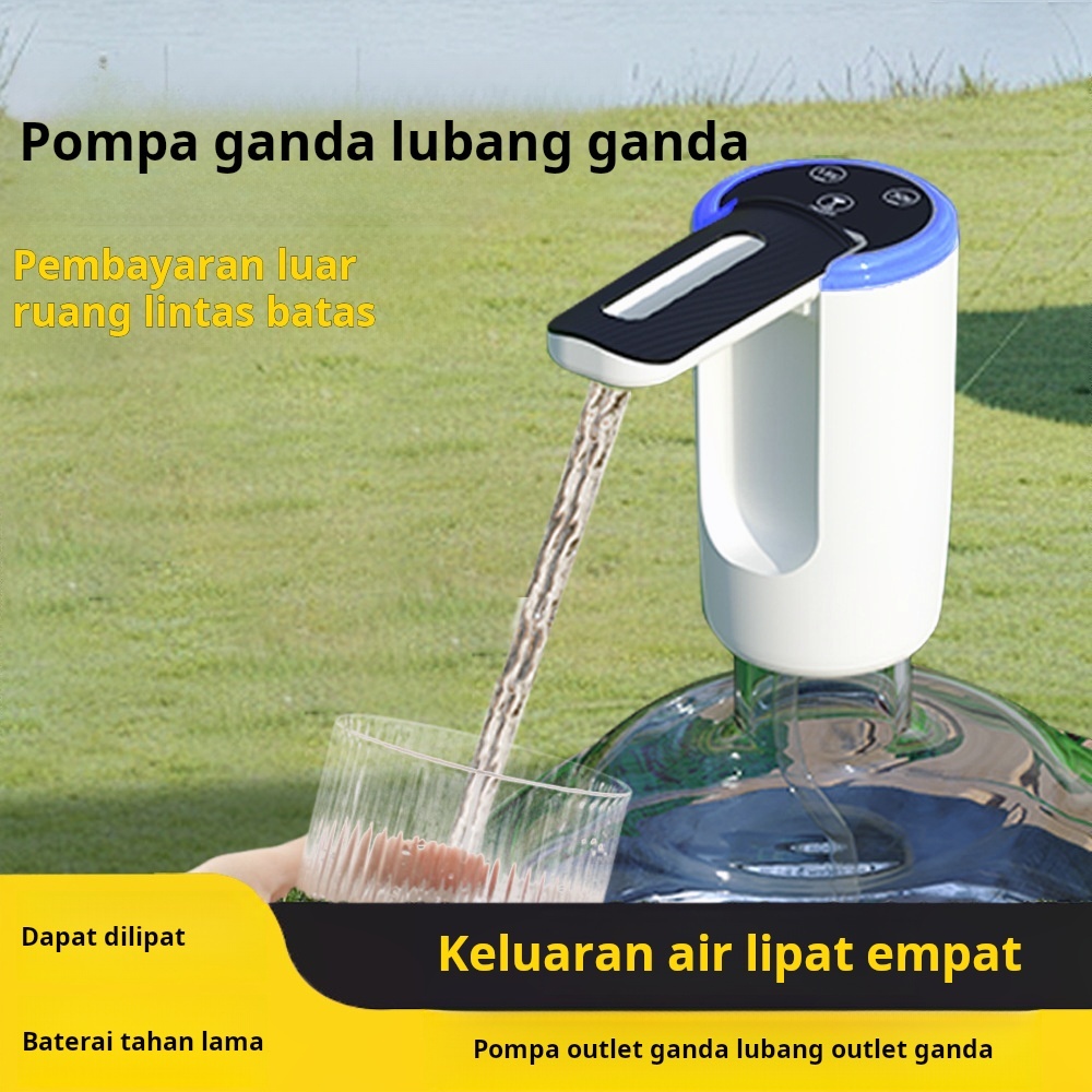 Pompa listrik untuk menyalurkan air dari drum lipat luar ruang, pompa penghisap air minum mineral da