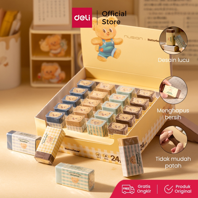 

Deli x Butterbear Penghapus / Eraser Tidak Mudah Patah NS036-B