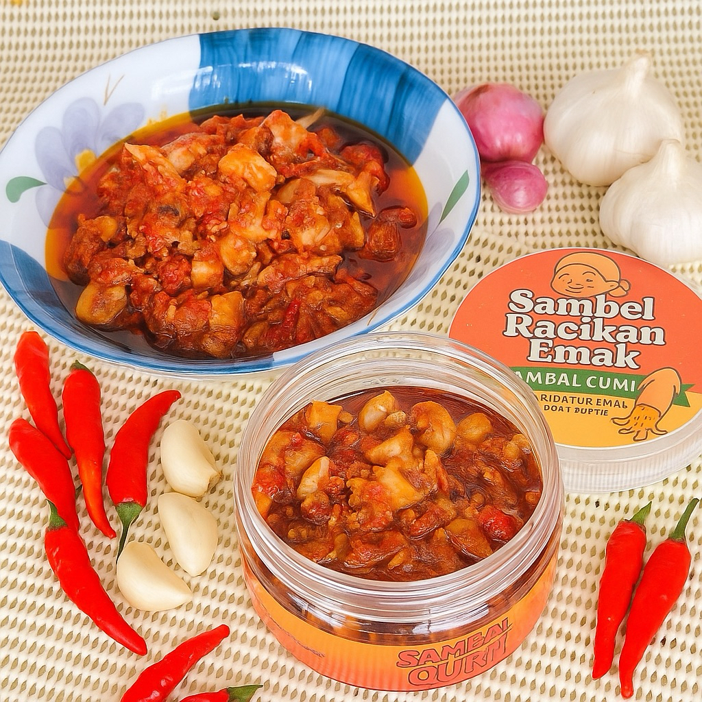 

Sambal Cumi 200gr - Sambel Racikan Emak - Lauk Tahan Lama, Cocok Buat Stok Makan Harian
