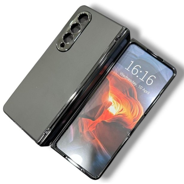 Case Chrome Adannu [ Galaxy Z FOLD 4 ] HARD CASE Crome COVER BACK Samsung Z Fold 4