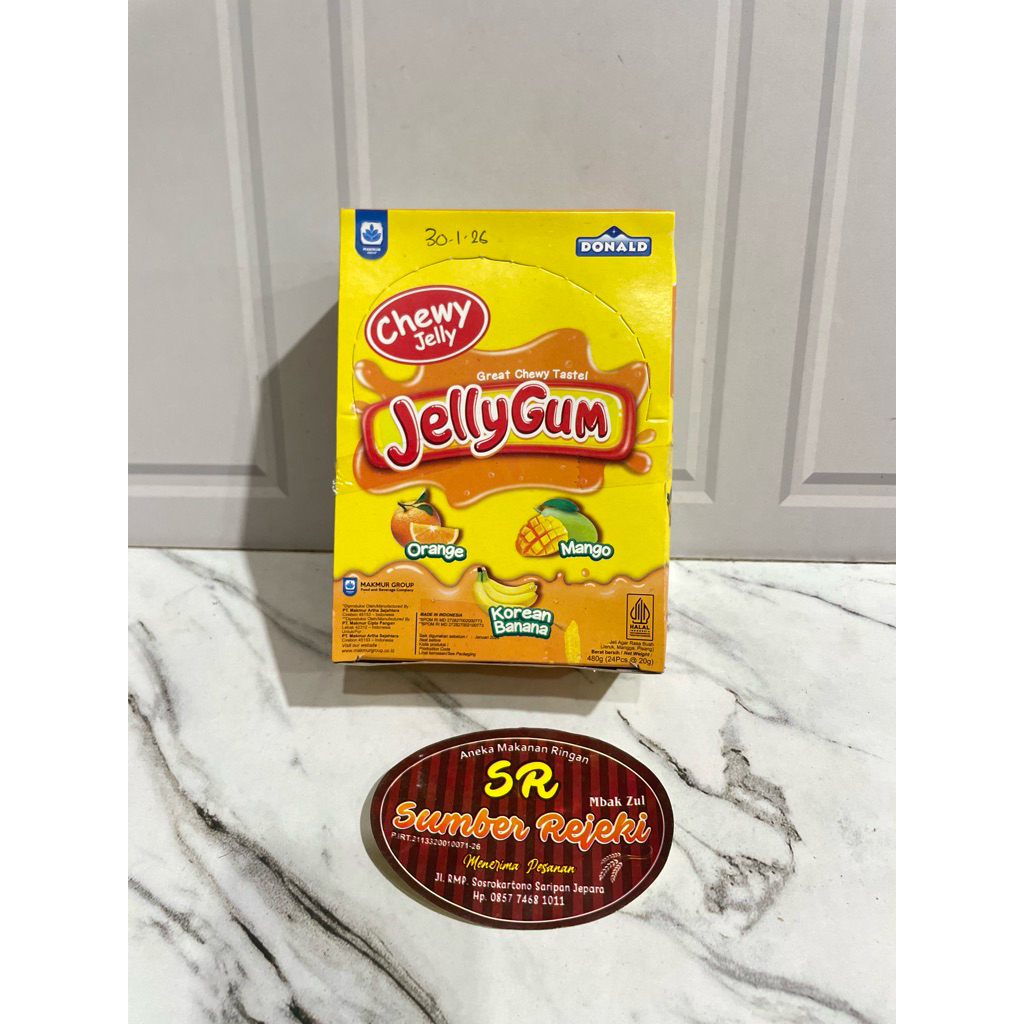 

JELLYGUM JERUK,MANGGA,PISANG ISI 24pcs