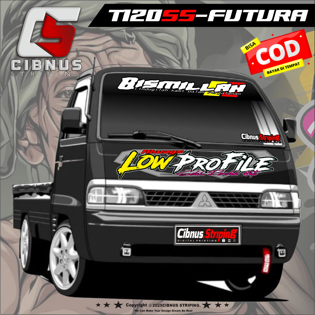 Stiker Kabin Mobil PickUP T120SS FUTURA CARRY BAGGONG
