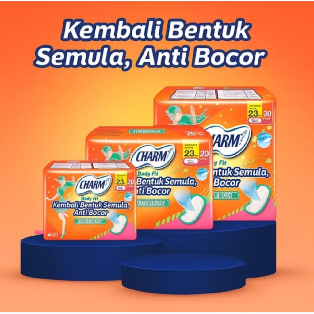 Charm Body Fit Extra Maxi 23 cm non Wings - Pembalut Wanita / Charm Pembalut