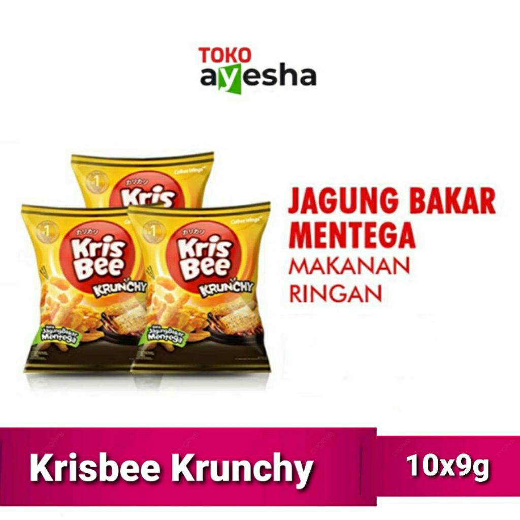 

Krisbee Krunchy Jagung Bakar Mentega 9 gr - 1 Renceng isi 10 bks