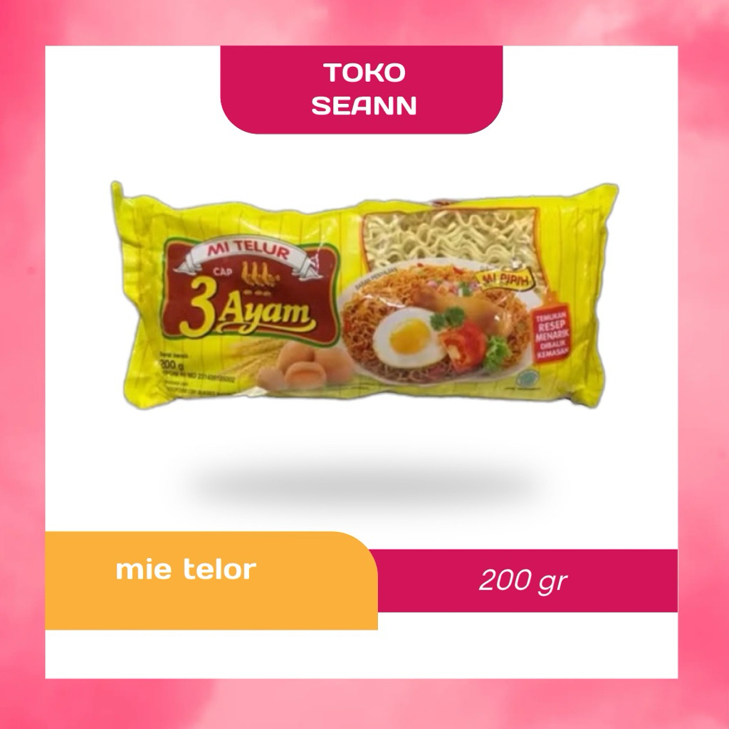 

Mie telor 3 ayam 200gr