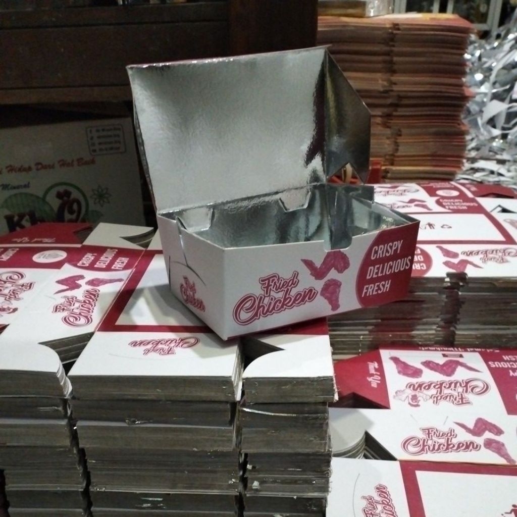 

Ecer Box Fried Chicken Murah Lapis Voil Merah Putih / Box Fried Chicken / Box Chicken