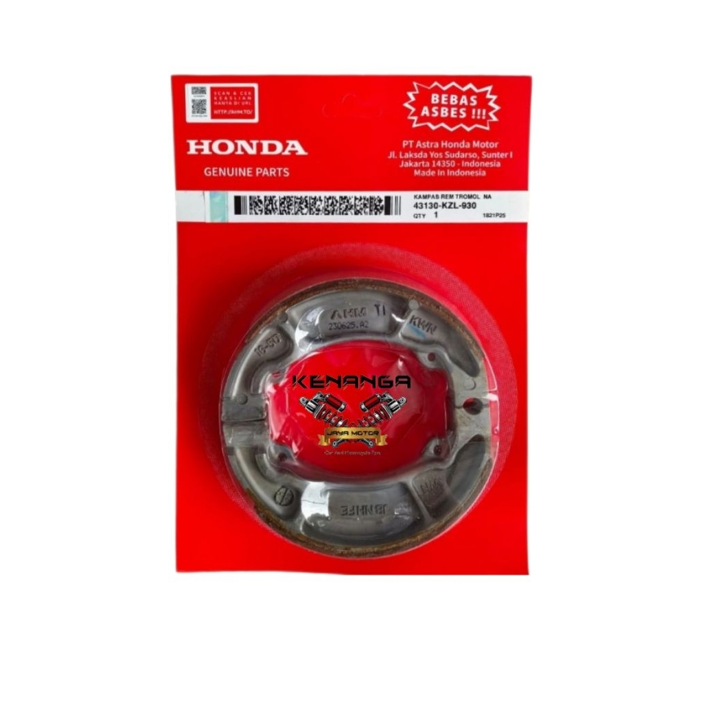 Kampas Rem Belakang Honda Beat Karbu Original