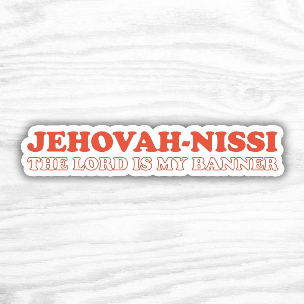 

Sticker Vinyl Jehovah Nissi | Stiker Rohani Kristen Katolik | Stiker HP Jurnal Laptop Waterproof