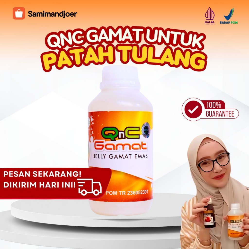 QNC JELLY GAMAT Emas Obat Herbal Untuk Penyembuhan Patah Tulang Secara Alami Dari Dalam