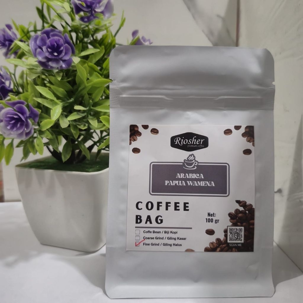 

Cofee Bag Arabica Papua Wamena 100g-200g-500g