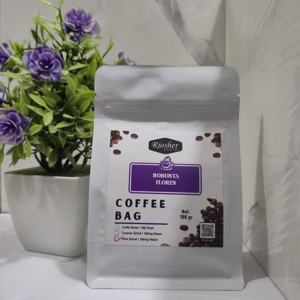 

Coffee Bag Robusta Flores 100g-200g-500g