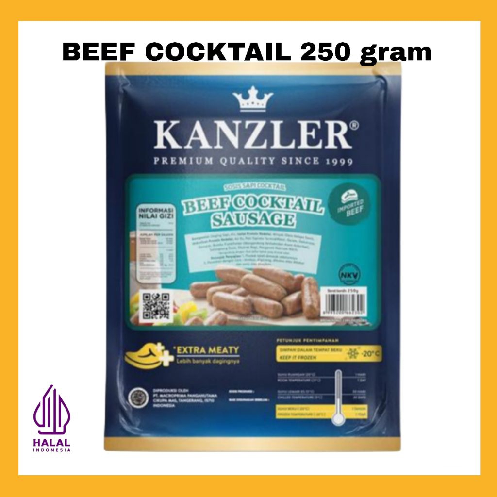 

KANZLER SOSIS BEEF COCKTAIL 250 GRAM