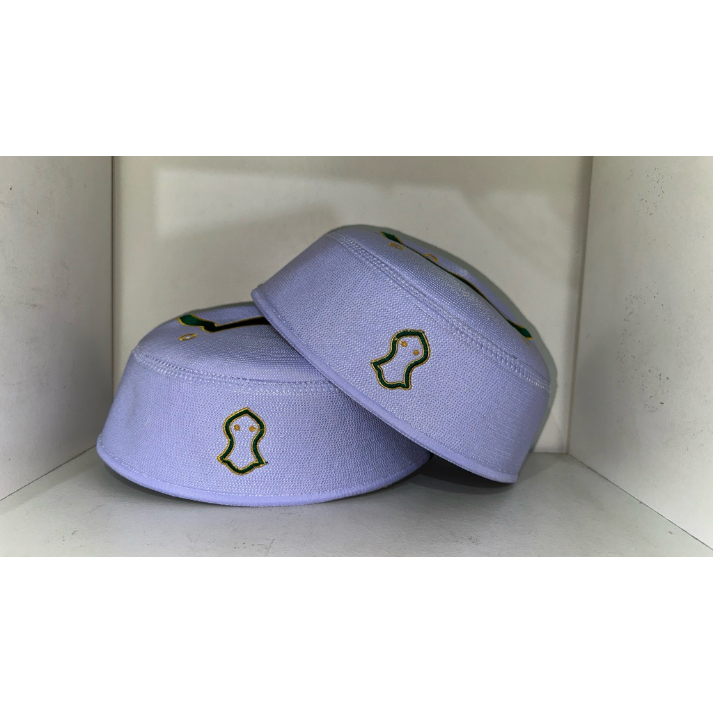 PECI KOPYAH MALAYSIA  LOGO TEROMPAH HIJAU KOMBINASI EMAS TINGGI 7cm SKU 17