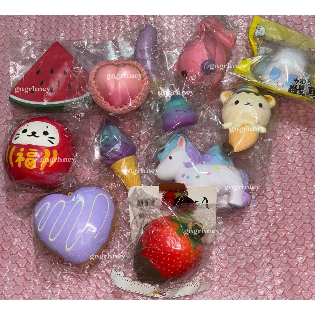 [preloved squishy] ibloom peach punimaru lamb tanker banana strawberry