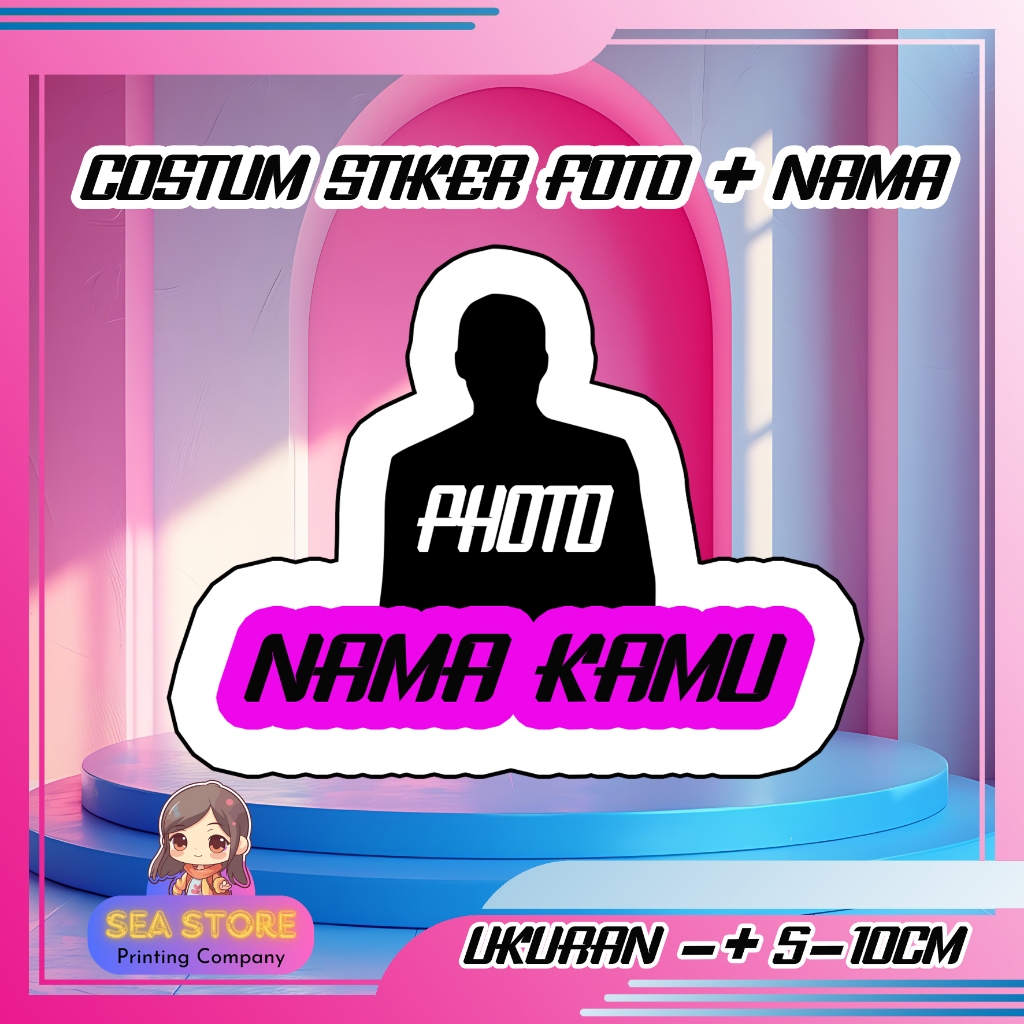 

COSTUM STIKER FOTO + NAMA MURAH SEHARI JADI / STICKER FOTO NAMA CUSTOM