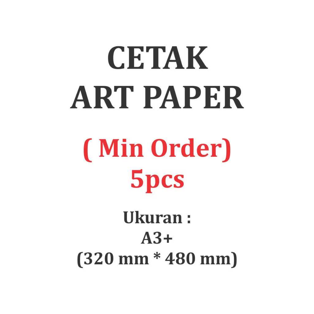 

CETAK ART PAPER CARTON KUPON FLYER BROSUR A3+ POSTER