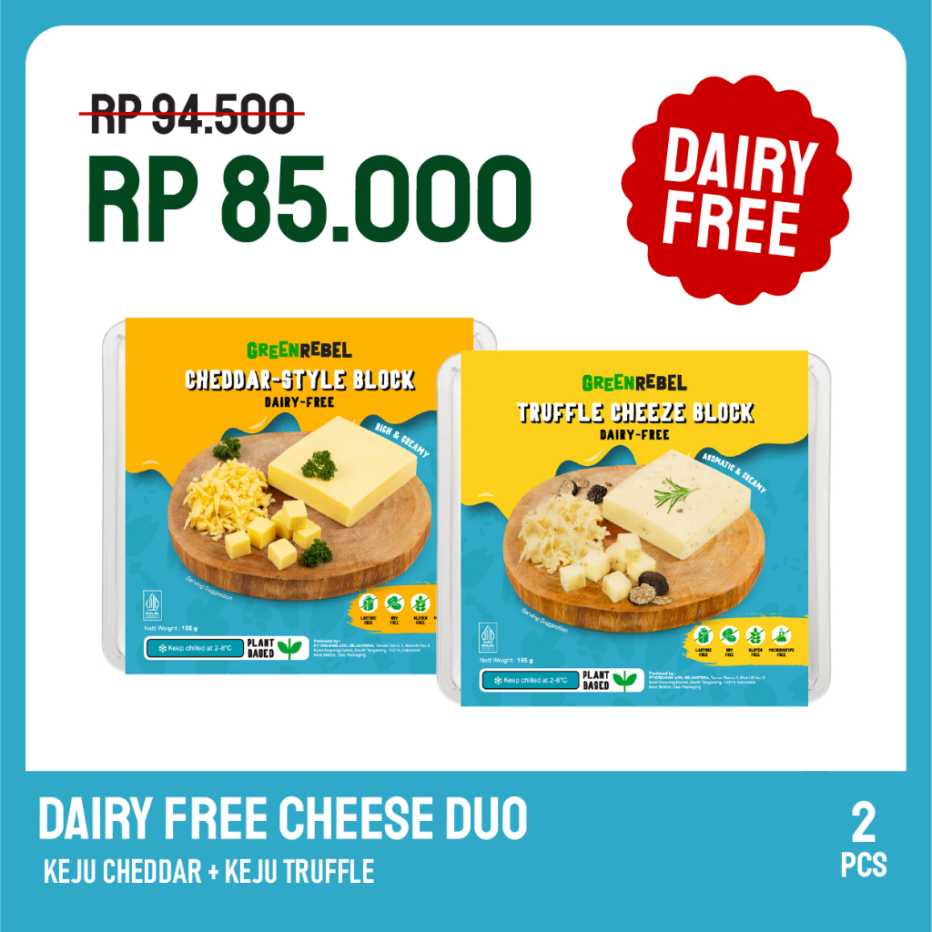 

Green Rebel Dairy Free Duo | Keju Vegan | Bebas Laktosa