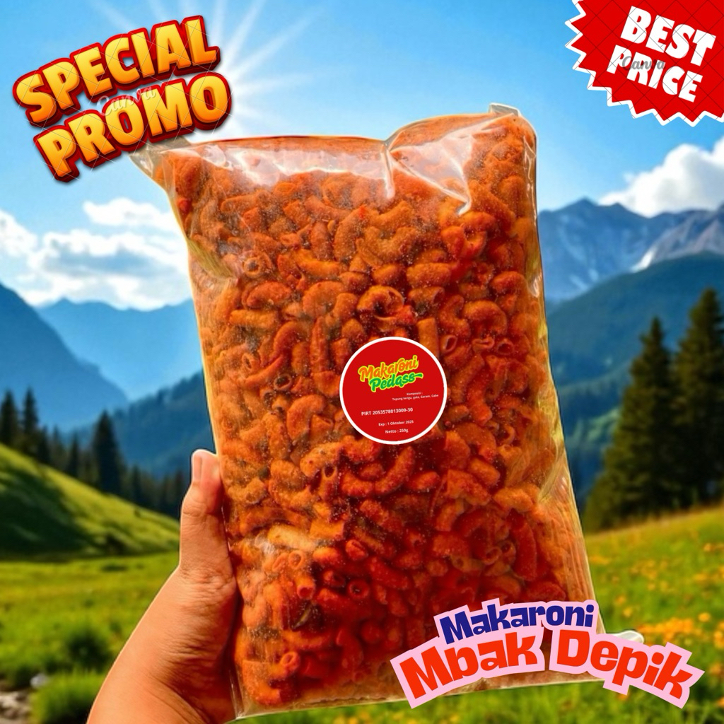 

250g Makaroni Garing Pedas – Cocok Buat Ngemil Kapan Aja