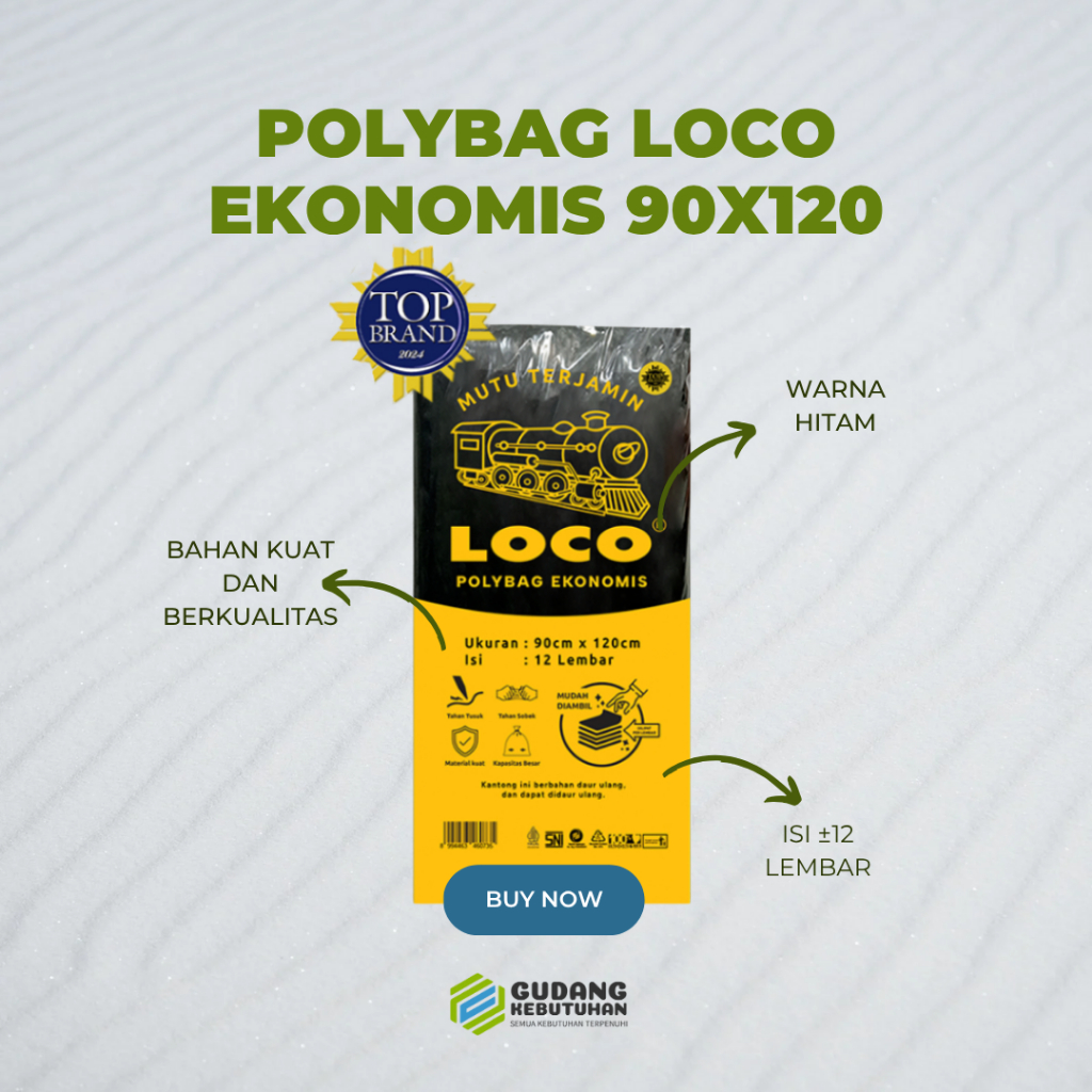 Polybag Loco Ekonomis 90x120 / Kantong Plastik Sampah