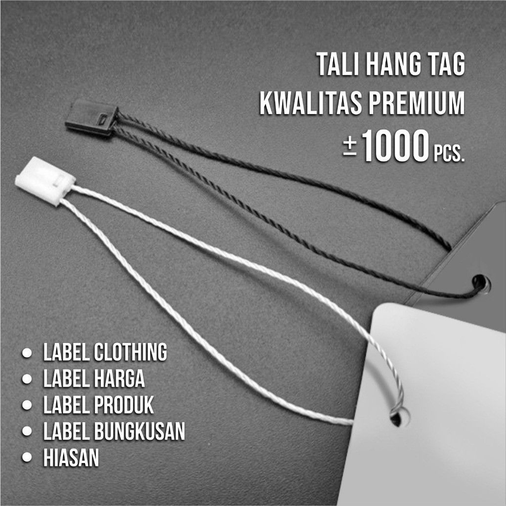 

1000PCS Tali Hangtag Label Nylon for Baju Celana Pakaian Pin Gantungan