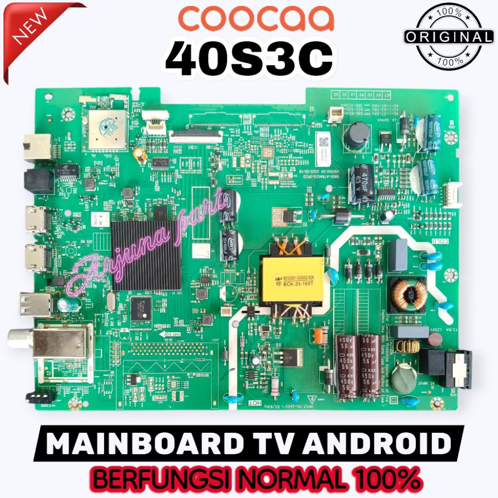MAINBOARD TV COOCAA 40S3C / MB TV COOCAA 40S3C / MODUL TV COOCAA 40S3C / MESIN TV COOCAA 40S3C / 40S