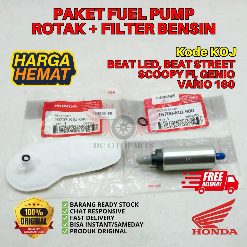 KOJ ROTAK DINAMO FUEL PUMP BEAT STREET ORIGINAL AHM HONDA, ROTAK ORIGINAL BEAT LED, ROTAK BEAT, ROTA