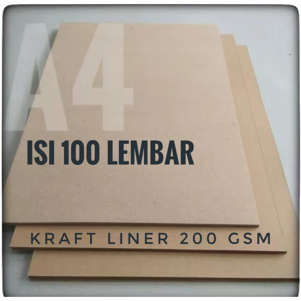 

1 Pack Kertas Samson / Kertas Coklat / Kertas Kraft Liner 280 gsm Ukuran A4 21 cm x 29,7 cm ( isi 100 lembar )