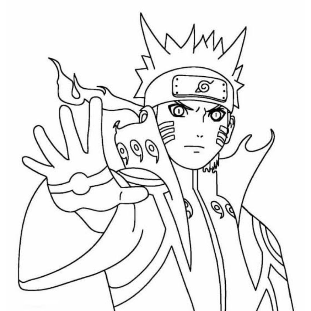 

20 Lembar Gambar Mewarnai Tema Naruto Ukuran A4