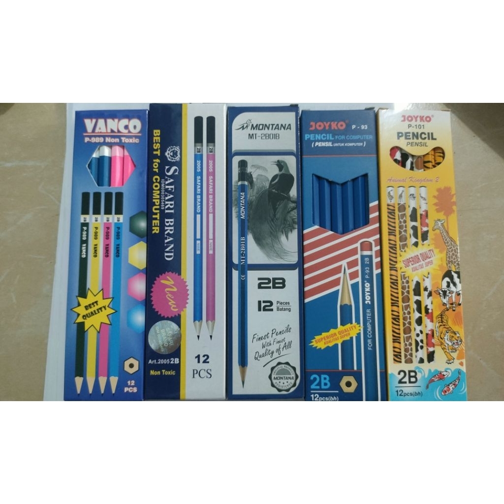 

(80gr) 1pak pensil kayu 2B
