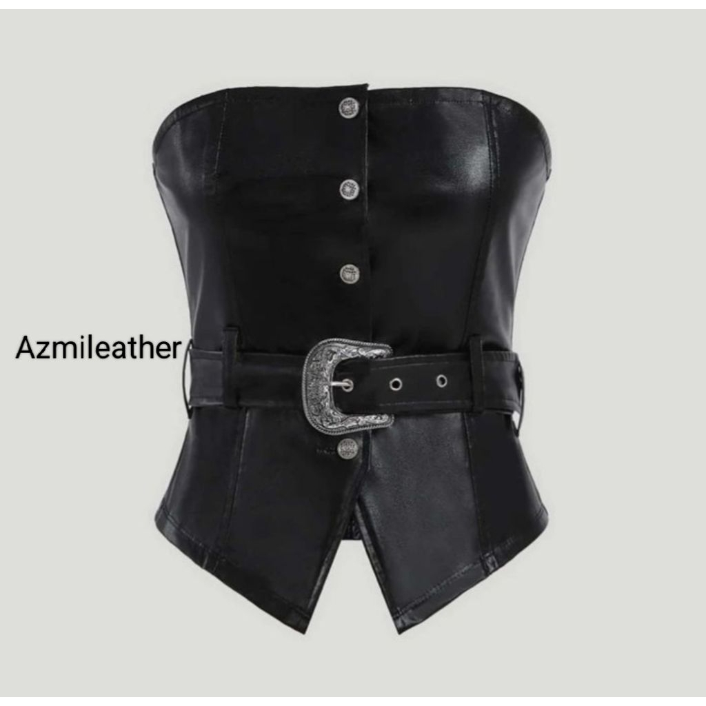Rompi kulit wanita / Vest leather