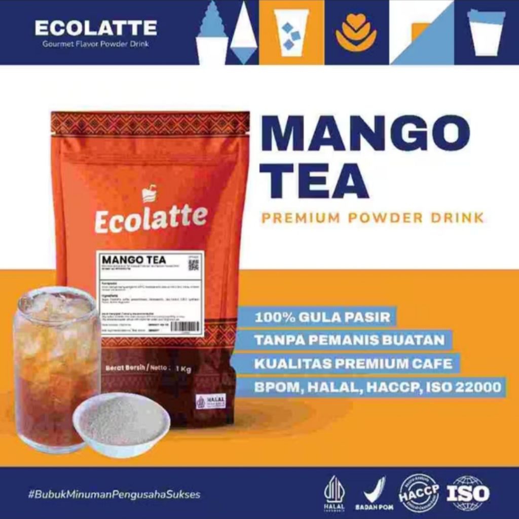 

ECOLATTE MANGO TEA - Powder Drink 1kg
